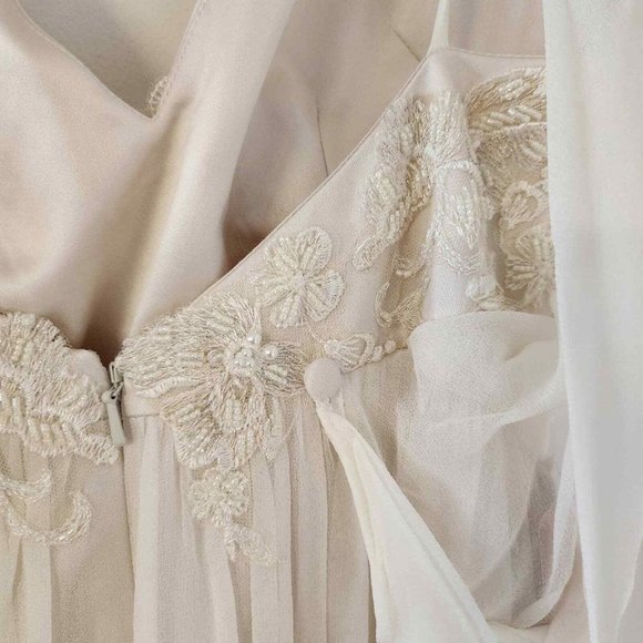 Jenny Yoo Aura Fairy Wing Wedding Dress BHLDN Anthropologie Silk Bridal Gown - Picture 16 of 16